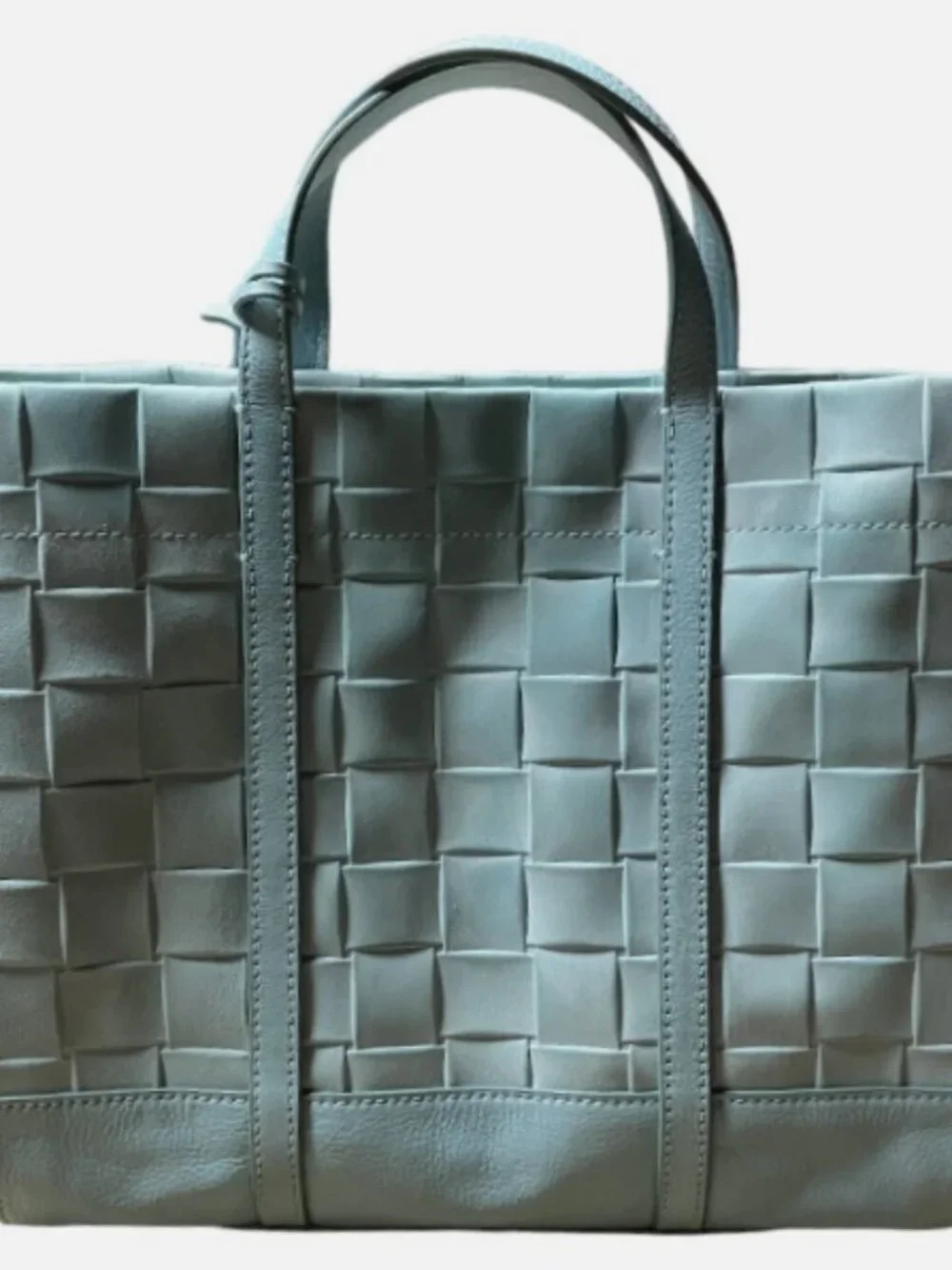 FOSSIL CARMEN TURQUOISE LEATHER SHOPPER SHOULDER BAG WITH EXTRA STRAP